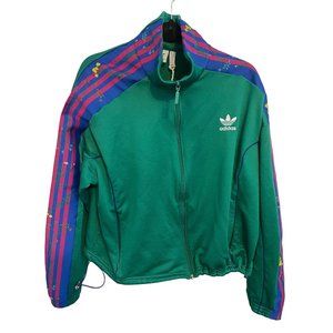 Adidas Green and Purple Sweatshirt